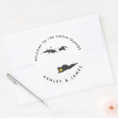 ヴァージン結婚諸島歓迎ステッカー ラウンドシール (封筒)