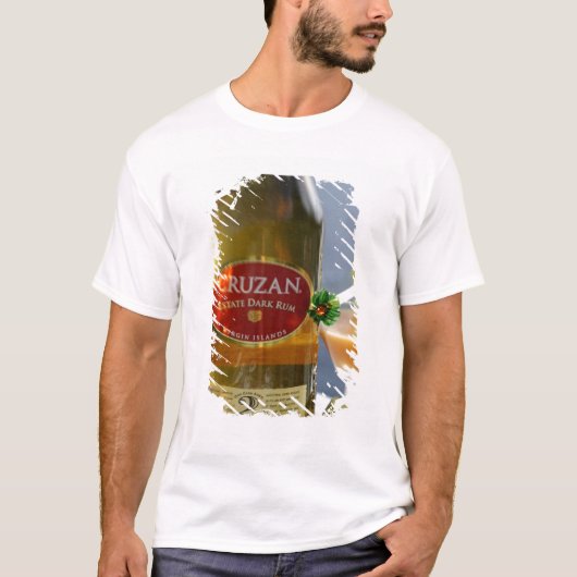 ヴァージン諸カリブの島。クルザンエステートダーク Tシャツ (正面)