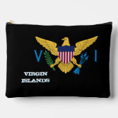 ヴァージン諸島バッグ、米国ヴァージン諸島国旗 アクセサリーポーチ (正面)