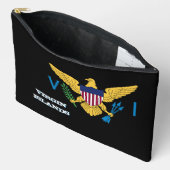 ヴァージン諸島バッグ、米国ヴァージン諸島国旗 アクセサリーポーチ (見開き)