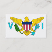 ヴァージン諸島国旗が掲げられた名刺 名刺 (裏面)