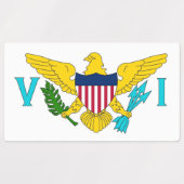 ヴァージン諸島国旗のある愛国的なラベル ラベル (デザイン1)