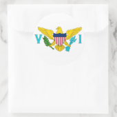 ヴァージン諸島国旗のシール ラウンドシール (バッグ)