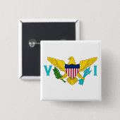 ヴァージン諸島国旗のボタン – USA 缶バッジ (正面&裏面)