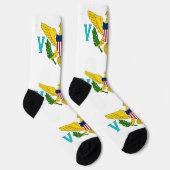 ヴァージン諸島国旗を持つ女性用ソックス ソックス (右)