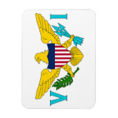 ヴァージン諸島国旗を持つ愛国的なフレキシブル磁石 マグネット (縦)