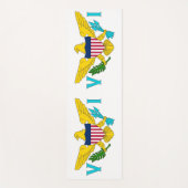 ヴァージン諸島国旗を持つ愛国的なヨガマット ヨガマット (正面)