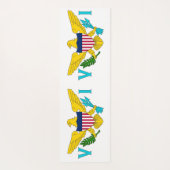 ヴァージン諸島国旗を持つ愛国的なヨガマット ヨガマット (裏面)