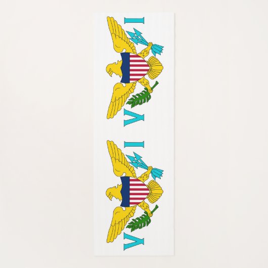 ヴァージン諸島国旗を持つ愛国的なヨガマット ヨガマット (裏面)