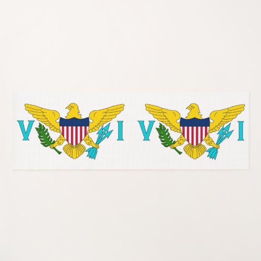 ヴァージン諸島国旗を持つ愛国的なヨガマット ヨガマット (正面(横))