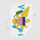 ヴァージン諸島国旗を掲げたゴルフタオル ゴルフタオル (インサイチュ)