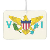 ヴァージン諸島国旗を掲げた車の空気フレッシュ カーエアーフレッシュナー (裏面)