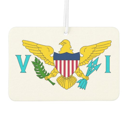 ヴァージン諸島国旗を掲げた車の空気フレッシュ カーエアーフレッシュナー (裏面)
