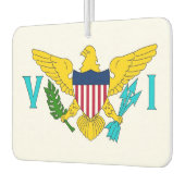 ヴァージン諸島国旗を掲げた車の空気フレッシュ カーエアーフレッシュナー (左)