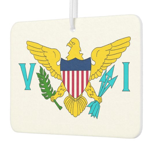 ヴァージン諸島国旗を掲げた車の空気フレッシュ カーエアーフレッシュナー (左)