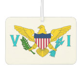 ヴァージン諸島国旗を掲げた車の空気フレッシュ カーエアーフレッシュナー (正面)