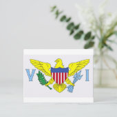 ヴァージン諸島国旗 ポストカード (スタンド正面)