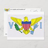 ヴァージン諸島国旗 ポストカード (正面/裏面)