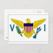 ヴァージン諸島国旗 ポストカード (正面/裏面)