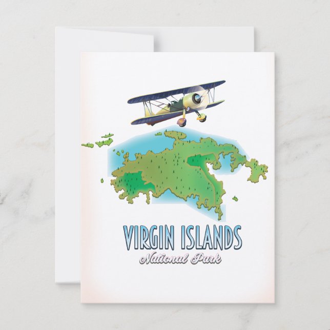 ヴァージン諸島国立公園の地図 (正面)