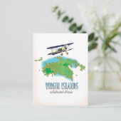 ヴァージン諸島国立公園の地図 ポストカード (スタンド正面)