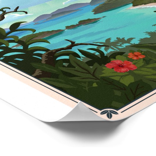 ヴァージン諸島国立公園リトーのアートポスター ポスター (角)