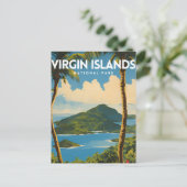 ヴァージン諸島国立公園旅行ポスター ポストカード (スタンド正面)