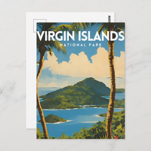 ヴァージン諸島国立公園旅行ポスター ポストカード (正面/裏面)