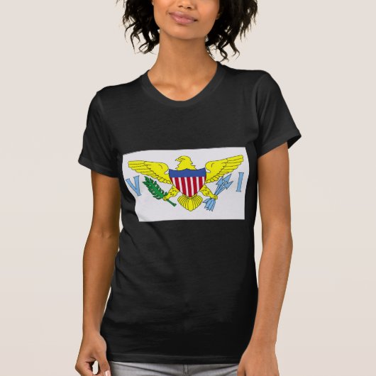 ヴァージン諸島女子シャツ国旗 Tシャツ (正面)