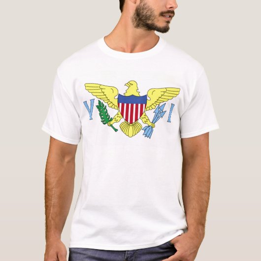 ヴァージン諸島男子シャツ国旗 Tシャツ (正面)