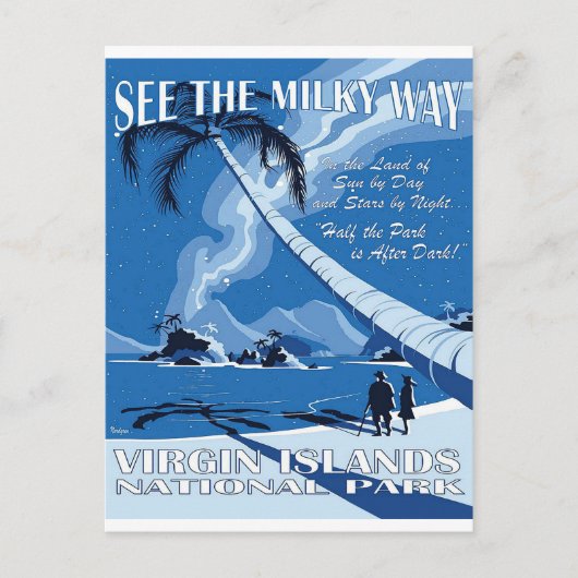 ヴァージン諸島、国立公園、天の川を参照 ポストカード (正面)