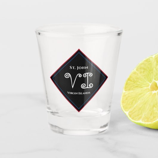 ヴァージン諸島USVIセントジョンパーソナライズ ショットグラス (正面)