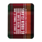 ヴァージン諸島USVIマドラスカリブのパーソナライズ マグネット (縦)