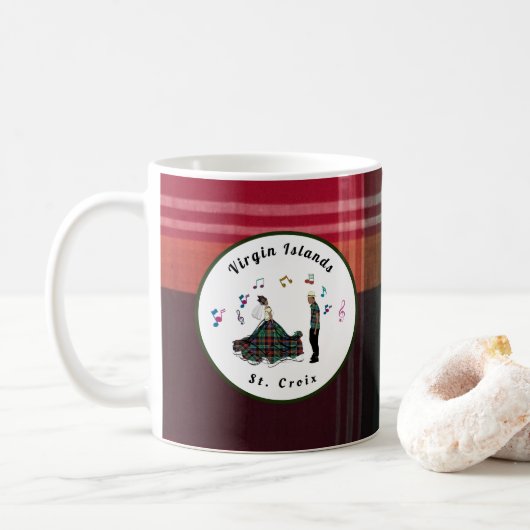 ヴァージン諸島USVIマドラスラプレドセントクロワVI コーヒーマグカップ (ドーナツ)