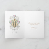 ヴァージン賛美Hail Mary Catlicヴィンテージフローラ   カード (内部)