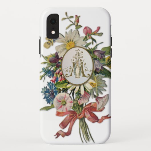 ヴァージン賛美Mary Cretic ヴィンテージフローラ Case-Mate iPhoneケース (裏面)