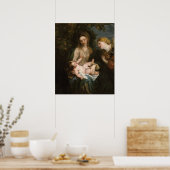 ヴァージン&アレクサンドリアの聖キャサリンとの子供 ポスター (キッチン)