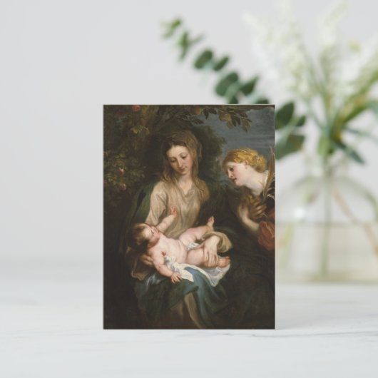 ヴァージン&アレクサンドリアの聖キャサリンとの子供 ポストカード (スタンド正面)