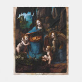 ヴァージン・オブ・ザ・ロックbyレオナルド・ダ・ヴィンチ フリースブランケット (正面)