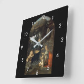 ヴァージン・オブ・ロックス、レオナルド・ダ・ヴィンチ スクエア壁時計 (傾斜)