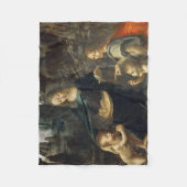 ヴァージン・オブ・ロックス、レオナルド・ダ・ヴィンチ フリースブランケット (正面)