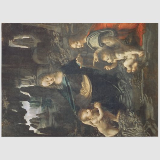 ヴァージン・オブ・ロックス、レオナルド・ダ・ヴィンチ 薄葉紙 (正面)