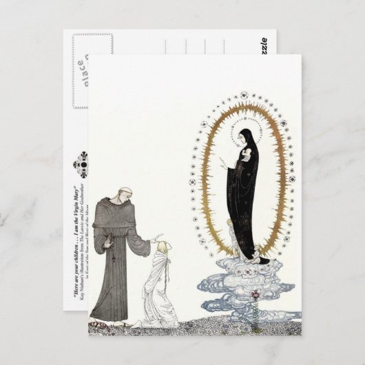 ヴァージン・メアリーが若い女王のベビーを返す ポストカード (正面/裏面)