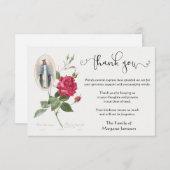 ヴァージン·メアリー·バラスお悔やみを述べる サンキューカード (正面/裏面)