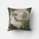 ヴァージン&ユニコーンbyドメニチノCIrca 1604 - 1605 クッション (裏面)