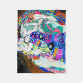 ヴァージン（女の子）、グスタフクリムト フリースブランケット (正面)