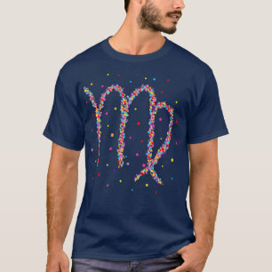 ヴァージン《星座》乙女座〔占星術の〕十二宮図星占いギフト Tシャツ