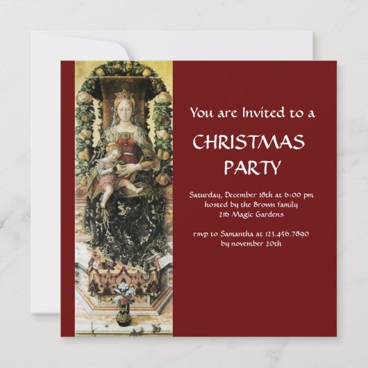 ヴァージン（赤） 招待状 (裏面)