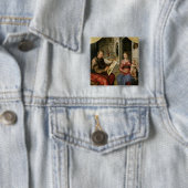 ヴァージン、c.1545を絵を描くSt Luke 缶バッジ (インサイチュ)