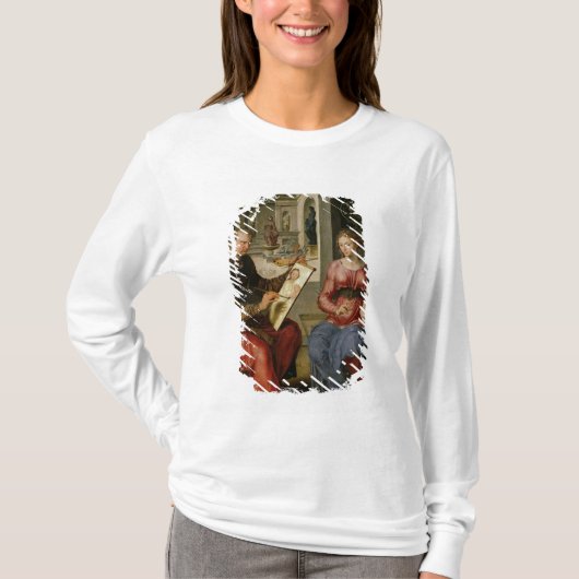 ヴァージン、c.1545を絵を描くSt Luke Tシャツ (正面)